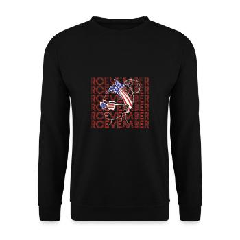 Roevember Shirt Gift - Unisex Sweatshirt - black - Front - Alina (178cm) & Michal (187cm)