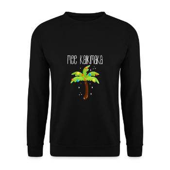 Mele Kalikimaka Hawaii Shirt Gift - Unisex Sweatshirt - black - Front - Alina (178cm) & Michal (187cm)