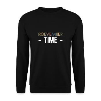 Roevember Time Shirt Gift - Unisex Sweatshirt - black - Front - Alina (178cm) & Michal (187cm)