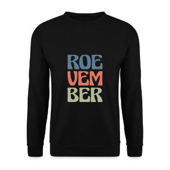 Vintage Retro Roevember Shirt Cadeau - Sweat-shirt Unisexe - noir - Devant - Alina (178cm) & Michal (187cm)