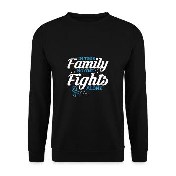 Dans cette famille, personne ne se bat seul Chemise - Sweat-shirt Unisexe - noir - Devant - Alina (178cm) & Michal (187cm)