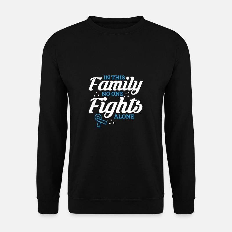 In This Family No One Fights Alone Shirt - Unisex Pullover - Schwarz