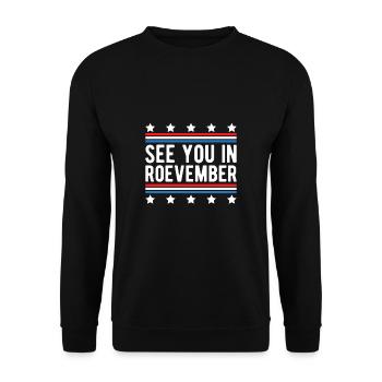 Rendez-vous à Roevember Shirt Gift Féminisme - Sweat-shirt Unisexe - noir - Devant - Alina (178cm) & Michal (187cm)