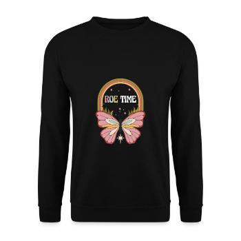 Roe Time Chemise Vintage Rétro Roevember - Sweat-shirt Unisexe - noir - Devant - Alina (178cm) & Michal (187cm)