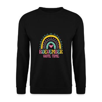 Roevember Vote Time Shirt Gift - Unisex Sweatshirt - black - Front - Alina (178cm) & Michal (187cm)
