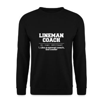 Lineman Coach Définition Du Maillot Cadeau - Sweat-shirt Unisexe - noir - Devant - Alina (178cm) & Michal (187cm)