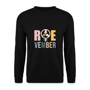 Roevember Shirt Gift - Unisex Sweatshirt - black - Front - Alina (178cm) & Michal (187cm)