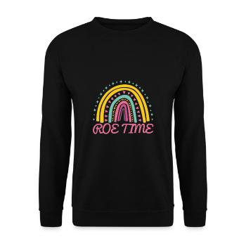Roe Time Shirt Cadeau Roevember - Sweat-shirt Unisexe - noir - Devant - Alina (178cm) & Michal (187cm)
