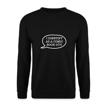 Comic Book Lover Shirt Gift - Unisex Sweatshirt - black - Front - Alina (178cm) & Michal (187cm)