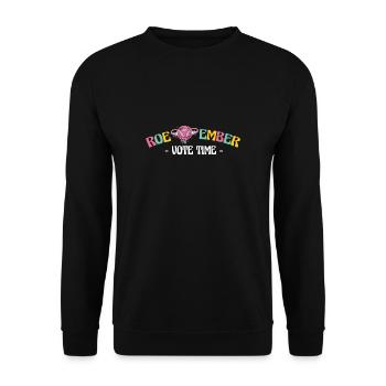 Roevember Vote Time Shirt Gift - Unisex Sweatshirt - black - Front - Alina (178cm) & Michal (187cm)
