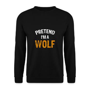 Pretend Im A Wolf Shirt Cadeau - Sweat-shirt Unisexe - noir - Devant - Alina (178cm) & Michal (187cm)