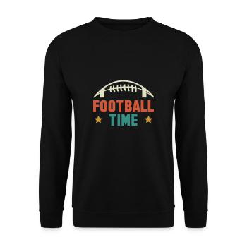 Cadeau maillot Football Time - Sweat-shirt Unisexe - noir - Devant - Alina (178cm) & Michal (187cm)