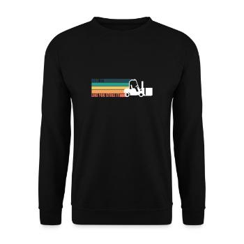 Vintage Retro Drive Like You Stole It - Unisex Pullover - Schwarz - Vorne - Alina (178cm) & Michal (187cm)