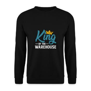 King Of The Warehouse Shirt Magazineur Cadeau - Sweat-shirt Unisexe - noir - Devant - Alina (178cm) & Michal (187cm)