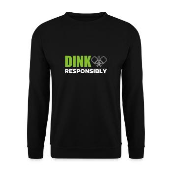 Dink Responsibly Shirt Pickleball - Unisex Sweatshirt - black - Front - Alina (178cm) & Michal (187cm)