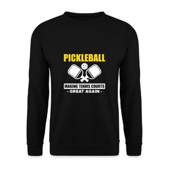 Pickleball Making Tennis Courts Great Agian - Sweat-shirt Unisexe - noir - Devant - Alina (178cm) & Michal (187cm)