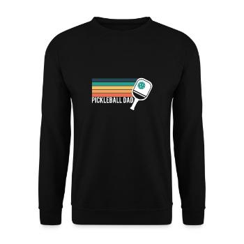 Vintage Retro Pickleball Dad Father Father's Day - Unisex Sweatshirt - black - Front - Alina (178cm) & Michal (187cm)