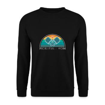 Pickleball Maman Maman Fête des Mères Maman Chemise - Sweat-shirt Unisexe - noir - Devant - Alina (178cm) & Michal (187cm)