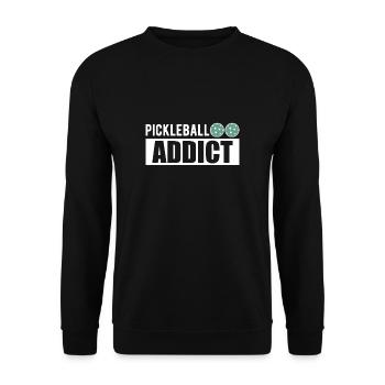 Pickleball Addict Shirt Geschenk - Unisex Pullover - Schwarz - Vorne - Alina (178cm) & Michal (187cm)