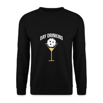 Day Drinking Shirt Pickleball Gift - Unisex Sweatshirt - black - Front - Alina (178cm) & Michal (187cm)