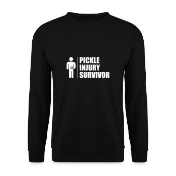 Pickleball Injury Survivor Shirt - Unisex Sweatshirt - black - Front - Alina (178cm) & Michal (187cm)