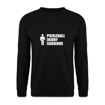 Pickleball Injury Survivor Shirt - Unisex Sweatshirt - black - Front - Alina (178cm) & Michal (187cm)