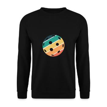 Vintage Retro Pickleball Shirt Geschenk - Unisex Pullover - Schwarz - Vorne - Alina (178cm) & Michal (187cm)