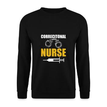 Infirmière correctionnelle infirmière de prison - Sweat-shirt Unisexe - noir - Devant - Alina (178cm) & Michal (187cm)