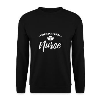Infirmière correctionnelle infirmière de prison - Sweat-shirt Unisexe - noir - Devant - Alina (178cm) & Michal (187cm)