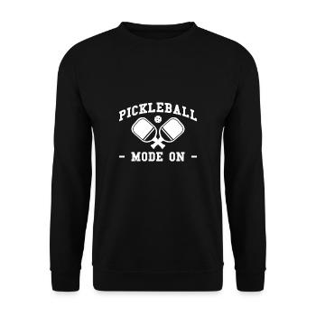 Mode Pickleball sur le cadeau de chemise - Sweat-shirt Unisexe - noir - Devant - Alina (178cm) & Michal (187cm)