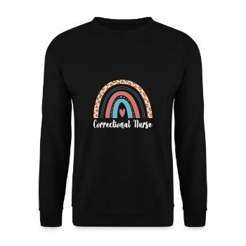 Cadeau de chemise d’infirmière correctionnelle - Sweat-shirt Unisexe - noir - Devant - Alina (178cm) & Michal (187cm)
