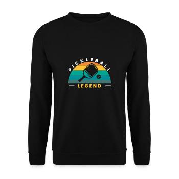 Pickleball Legend Shirt Geschenk - Unisex Pullover - Schwarz - Vorne - Alina (178cm) & Michal (187cm)