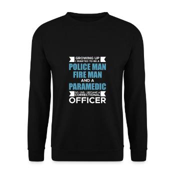 Correctional Officer Saying Shirt Gift - Unisex Sweatshirt - black - Front - Alina (178cm) & Michal (187cm)