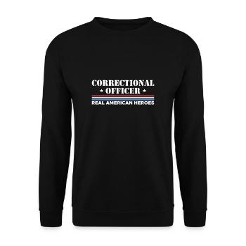 Correctional Officer Real American Heroes - Unisex Sweatshirt - black - Front - Alina (178cm) & Michal (187cm)
