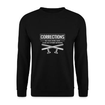 Cadeau de chemise d’agent correctionnel - Sweat-shirt Unisexe - noir - Devant - Alina (178cm) & Michal (187cm)