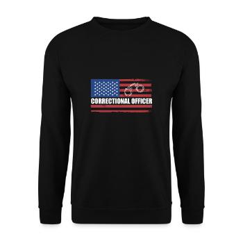 Usa Flag America Flag Agent correctionnel - Sweat-shirt Unisexe - noir - Devant - Alina (178cm) & Michal (187cm)