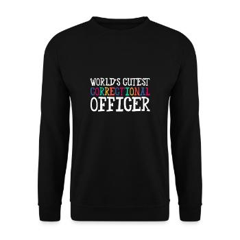 Cadeau de chemise d’agent correctionnel le plus mignon du monde - Sweat-shirt Unisexe - noir - Devant - Alina (178cm) & Michal (187cm)