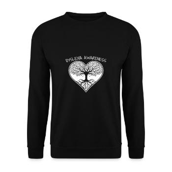 Dyslexia Dyslexic Shirt Gift - Unisex Sweatshirt - black - Front - Alina (178cm) & Michal (187cm)
