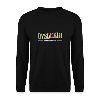Dyslexie Thérapeute Chemise Cadeau - Sweat-shirt Unisexe - noir - Devant - Alina (178cm) & Michal (187cm)