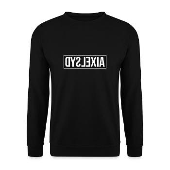 Dyslexia Dyslexic Shirt Gift - Unisex Sweatshirt - black - Front - Alina (178cm) & Michal (187cm)