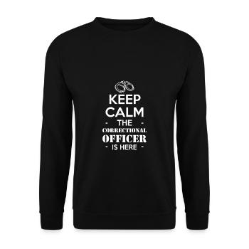 Gardez Cakm L’agent correctionnel est ici - Sweat-shirt Unisexe - noir - Devant - Alina (178cm) & Michal (187cm)