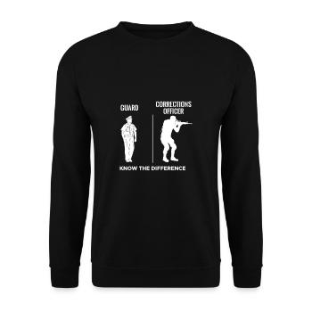 Garde VS Chemise d’agent correctionnel - Sweat-shirt Unisexe - noir - Devant - Alina (178cm) & Michal (187cm)