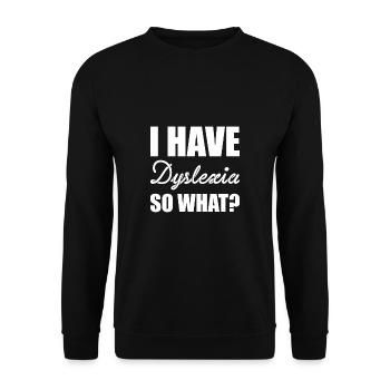 J’ai la dyslexie Et alors? - Sweat-shirt Unisexe - noir - Devant - Alina (178cm) & Michal (187cm)