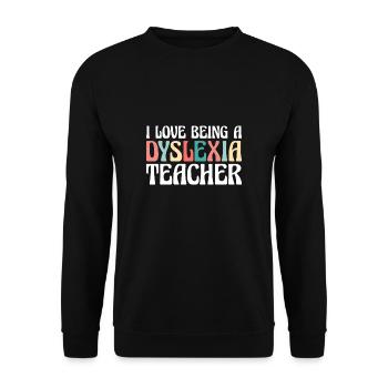 J’aime être un enseignant dyslexique - Sweat-shirt Unisexe - noir - Devant - Alina (178cm) & Michal (187cm)
