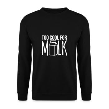 Trop cool pour le cadeau de chemise de lait - Sweat-shirt Unisexe - noir - Devant - Alina (178cm) & Michal (187cm)
