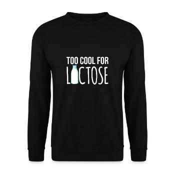 Trop cool pour le cadeau de chemise lactose - Sweat-shirt Unisexe - noir - Devant - Alina (178cm) & Michal (187cm)