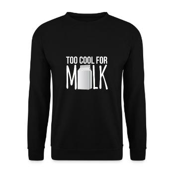 Trop cool pour le cadeau de chemise de lait - Sweat-shirt Unisexe - noir - Devant - Alina (178cm) & Michal (187cm)