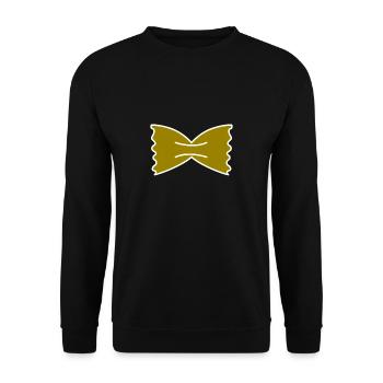 Schmetterling Nudel Shirt Geschenk - Unisex Pullover - Schwarz - Vorne - Alina (178cm) & Michal (187cm)