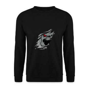 Werwolf Shirt Geschenk - Unisex Pullover - Schwarz - Vorne - Alina (178cm) & Michal (187cm)