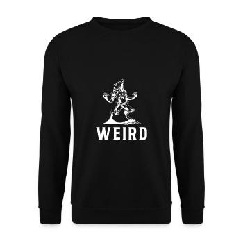 Weird Werewolf Shirt Werwolf - Unisex Pullover - Schwarz - Vorne - Alina (178cm) & Michal (187cm)